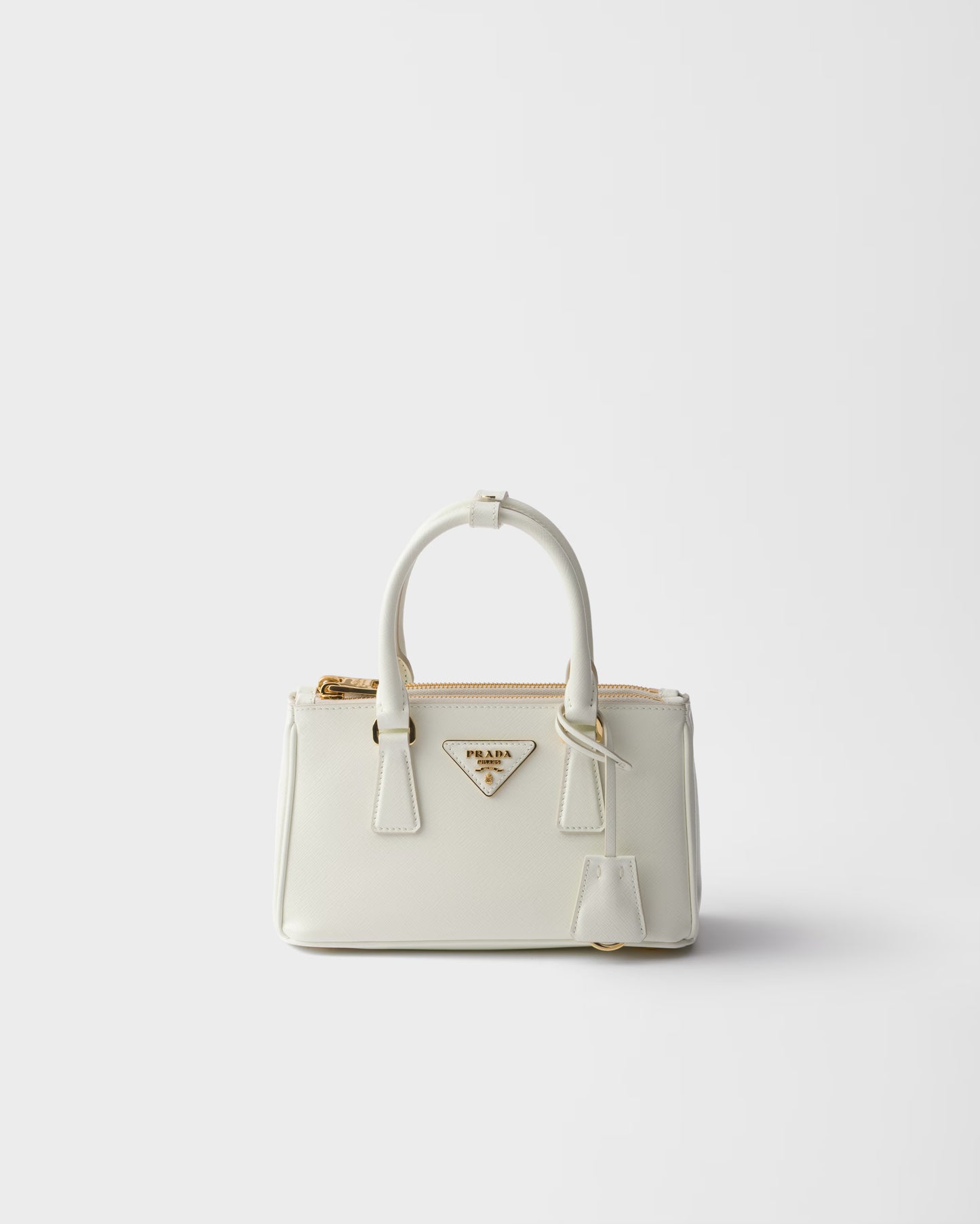 Prada Galleria patent Saffiano leather mini-bag White