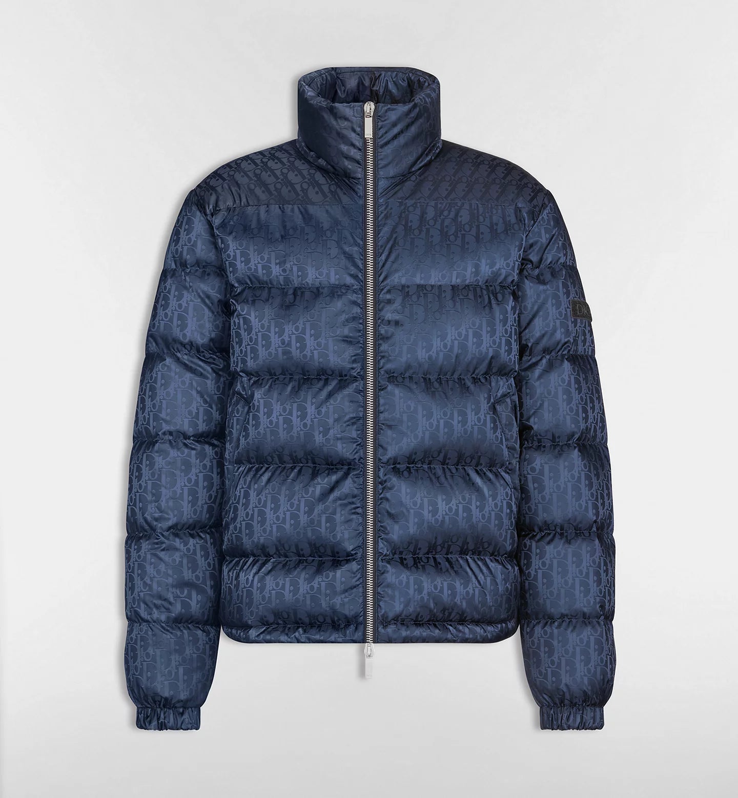 Dior Oblique Down Jacket Navy Blue Technical Jacquard