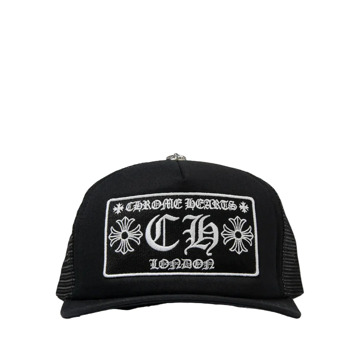 Chrome Hearts CH London Black Trucker Cap