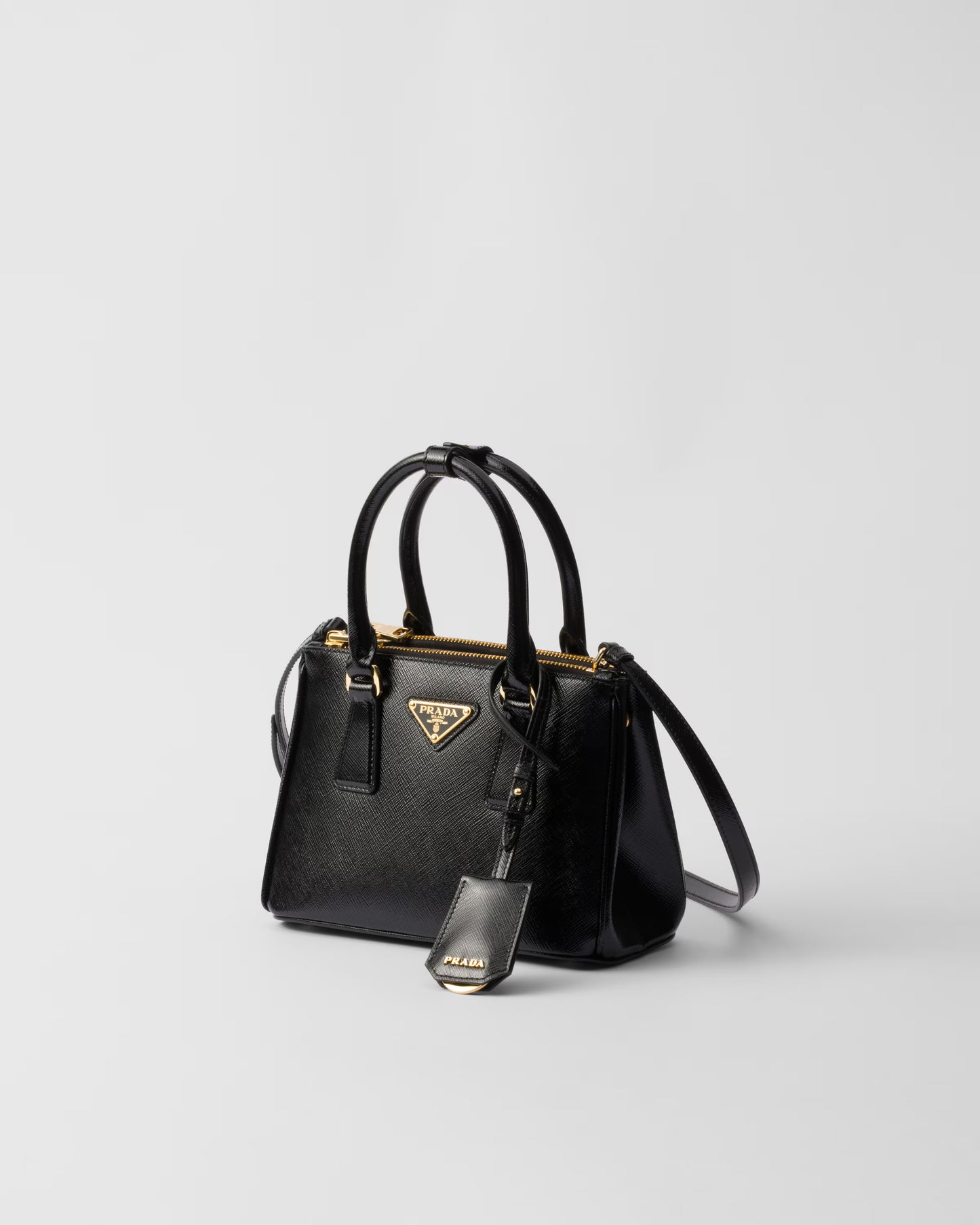 Prada Galleria patent Saffiano leather mini-bag Black