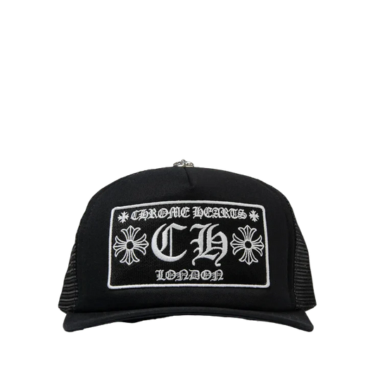 Chrome Hearts CH London Black Trucker Cap