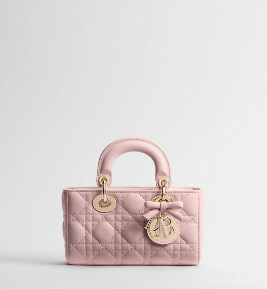 Dior Mini Lady D-Joy Bag Rose Soupir Cannage Lambskin