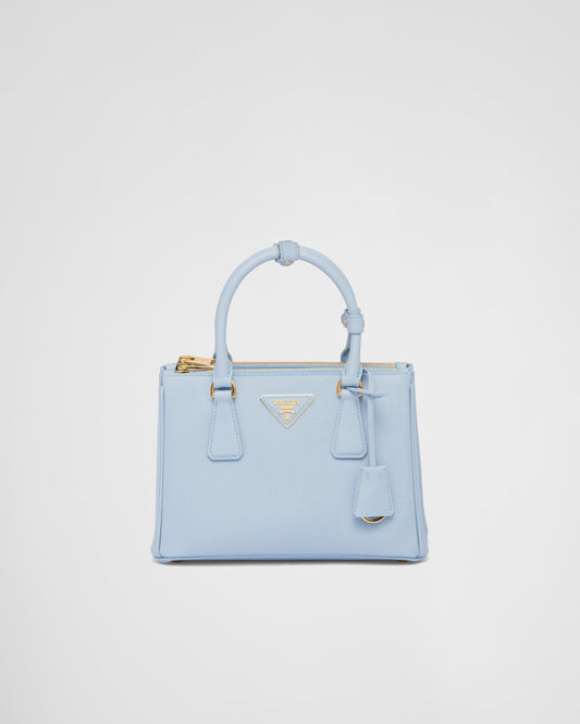 Prada Galleria small Saffiano leather bag Light Blue