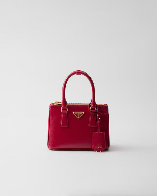 Prada Galleria patent Saffiano leather mini-bag Cherry Red
